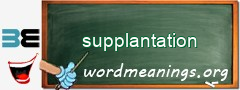 WordMeaning blackboard for supplantation
